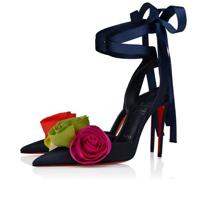 Christian Louboutin Mere Lachaise Lace Up Women Shoes | Color New Blue