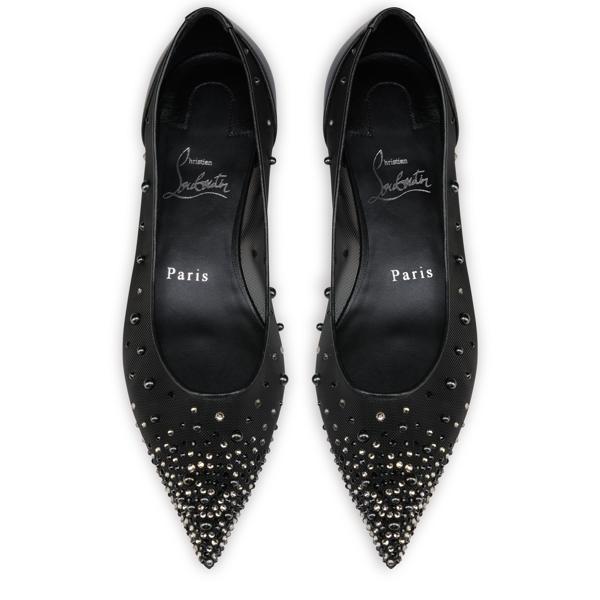 Christian Louboutin Miss Z Degrastrassina Perla Women Shoes | Color Black
