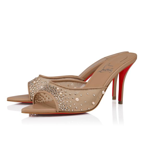 Christian Louboutin Miss Z Mule Degrastrass Perla Women Shoes | Color Nude