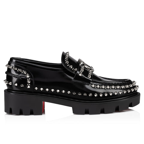 Christian Louboutin Cl Moc Lug Spikes Women Shoes | Color Black