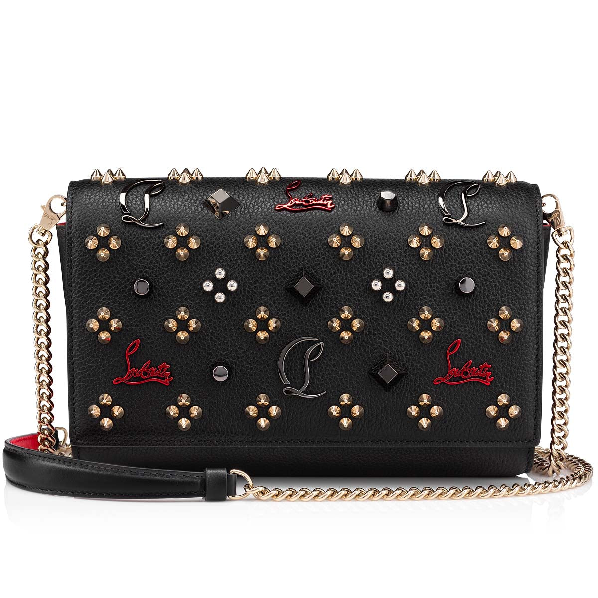 Christian Louboutin Paloma Clutch Women Bags | Calf Leather | Color Black